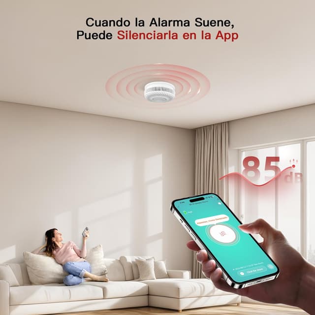 Thumbnail 5 de PHYSEN Smart WiFi Detector de Humo 10 años