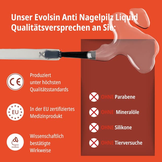 Detalle de Evolsin® Anti-Nagelpilz Liquid – Medizinprodukt gegen Nagelpilz an Händen & Füßen, auch für Diabetiker