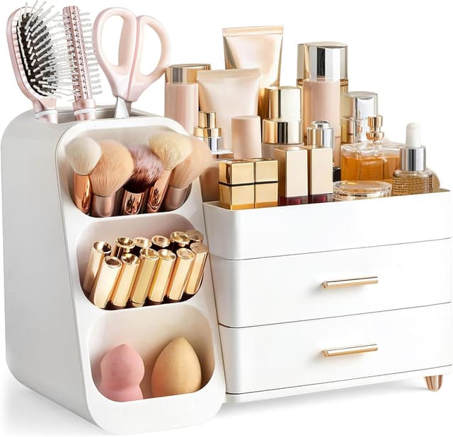 Detalle de HBlife Makeup Organizer Large Cosmetic Drawer Organizer