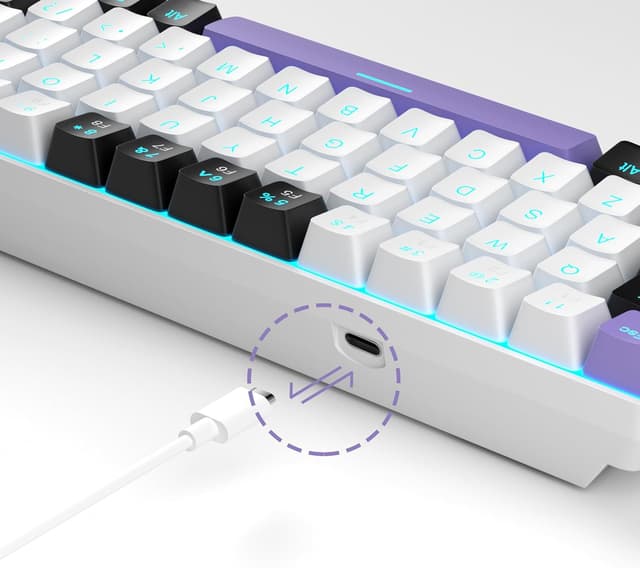 Detalle de MageGee MK-Box 68-key 60% mechanical keyboard