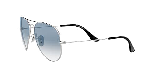 Detalle de Ray-Ban Aviator Large Metal (SILVER 55) gafas de sol unisex con funda protectora