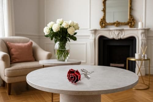 Thumbnail 6 de Forging Art Bcn Rosa Eterna de Hierro Forjada a Mano Roja/Plata (sin base) – regalo hierro