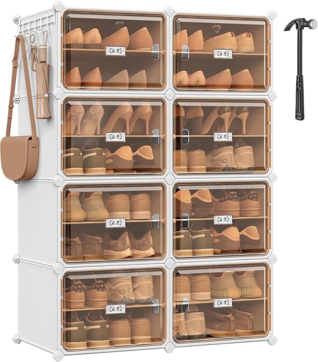 Detalle de SONGMICS Scarpiera 8 scomparti per 32 paia