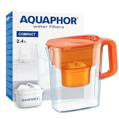 Imagen de AQUAPHOR Jarra Compacta Filtradora de Agua 2,4L Naranja 🚰 en OfertitasTOP