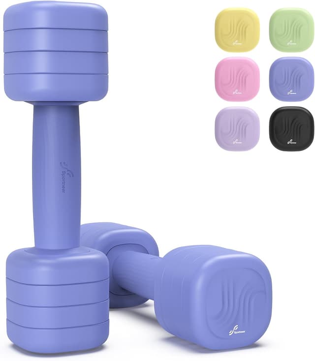 Detalle de Sportneer verstellbare Kurzhanteln Damen Set (2er-Set, 1–2,5 kg je Hantel) – rutschfester TPU-Griff