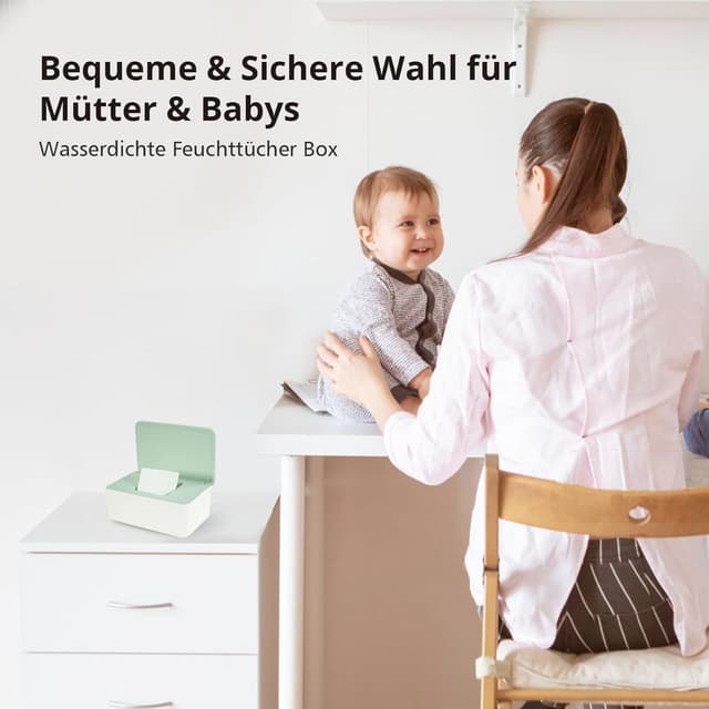 Detalle 1 de Feuchttücher Box für Baby Grün