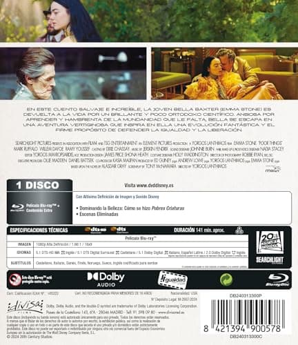 Detalle 2 de Pobres Criaturas (Poor Things) Blu‑ray 📀