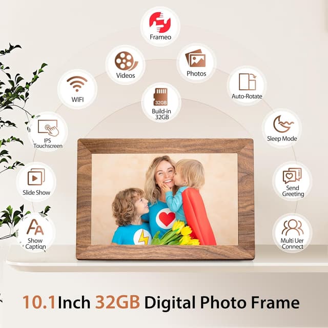 Detalle de Frameo 10.1 inch WiFi Digital Photo Frame with 32GB and HD IPS Touchscreen