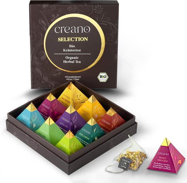 Imagen de Creano Set Regalo Tisane Biologiche 9 piramidi 🍵 en OfertitasTOP