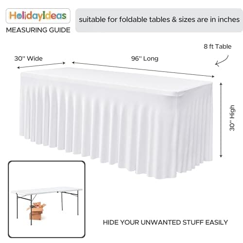 Thumbnail 4 de HolidayIdeas 30x96 Inch Spandex Tablecloths 4 Pack 🎉