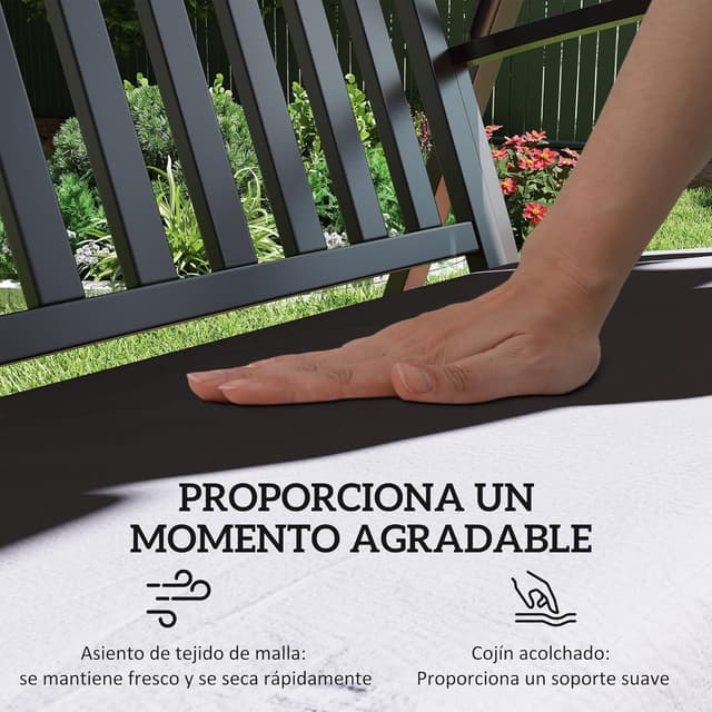 Thumbnail 3 de Outsunny Columpio 3 plazas 360 kg