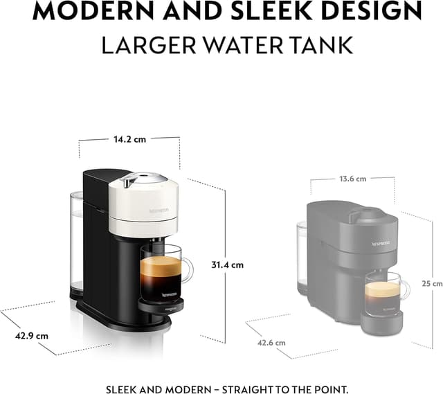 Detalle de Nespresso Vertuo Next EN120.W 6 cup sizes