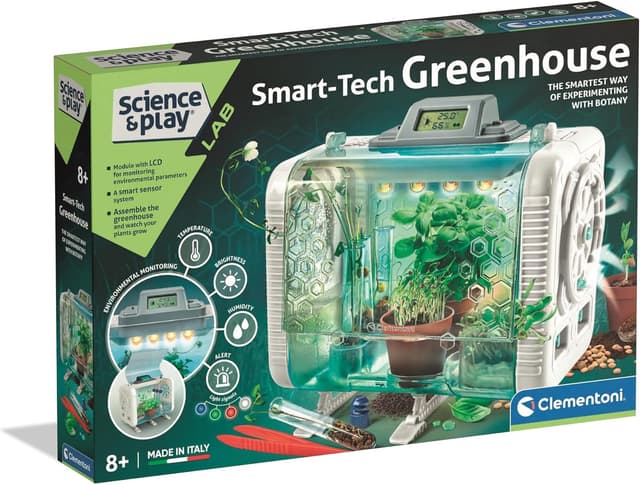 Detalle de Clementoni Smart-Tech Greenhouse Interactive STEM Plant Science Kit (Kids 8+)
