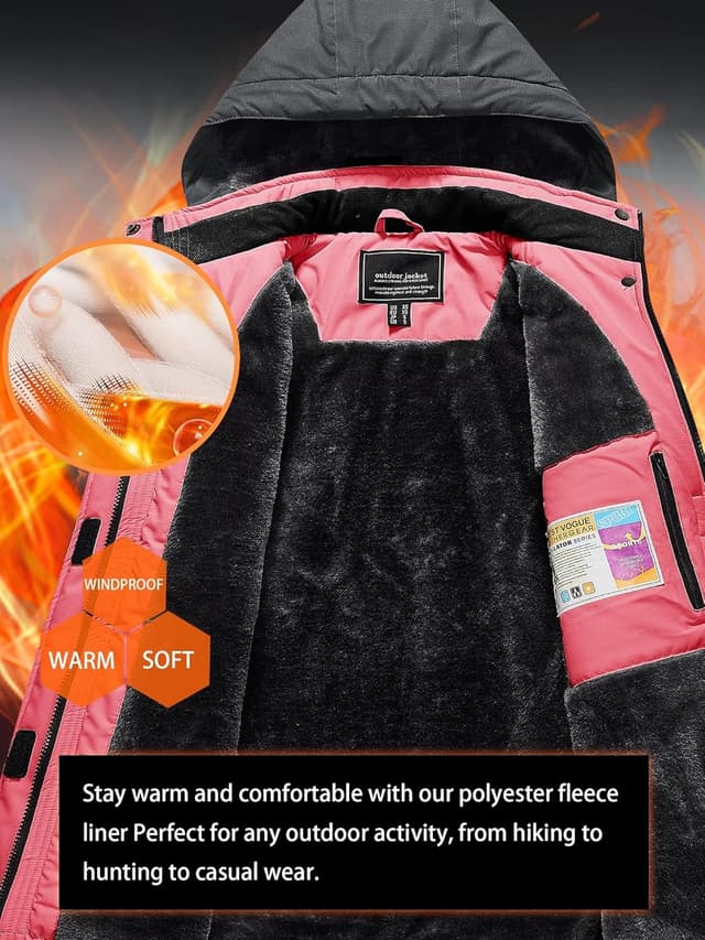 Thumbnail 4 de TACVASEN Women's Waterproof Jacket with Detachable Hood