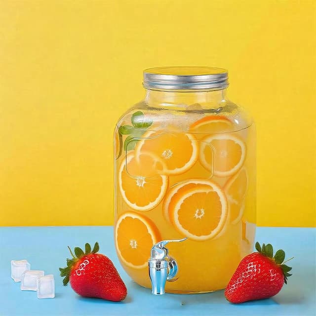 Detalle 2 de Toowood 2er-Set Glas Getränkespender 4 l