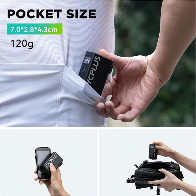 Detalle 2 de CYCPLUS AS2 PRO mini pompa 120 PSI