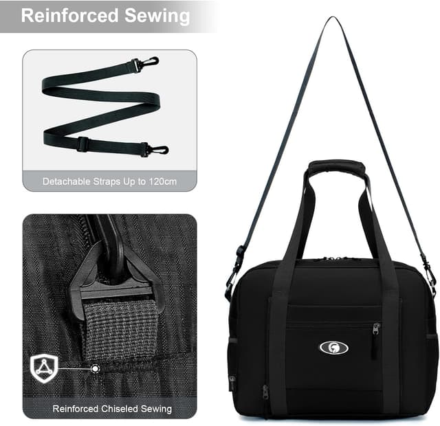 Detalle de BAGZY Wizz Air Cabin Bag 40x30x20 underseat foldable travel duffel holdall (25L)