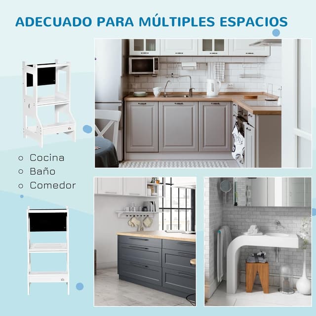 Thumbnail 5 de HOMCOM Torre de Aprendizaje 2 en 1 42x44x86 cm