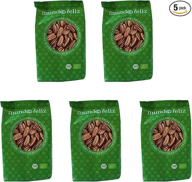 Detalle de Mundo Feliz Pecanas Ecológicas - Pack de 5 x 100 g 🌰