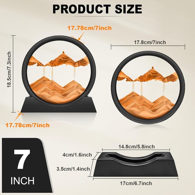 Thumbnail 5 de Wai Danie Cuadro de Arena 3D Sandscape Dorado 7" 🌟