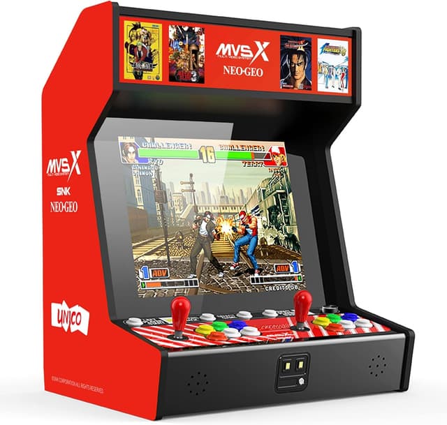 Detalle de UNICO MVSX Home Arcade con 50 giochi retro SNK precaricati, supporto 2 giocatori
