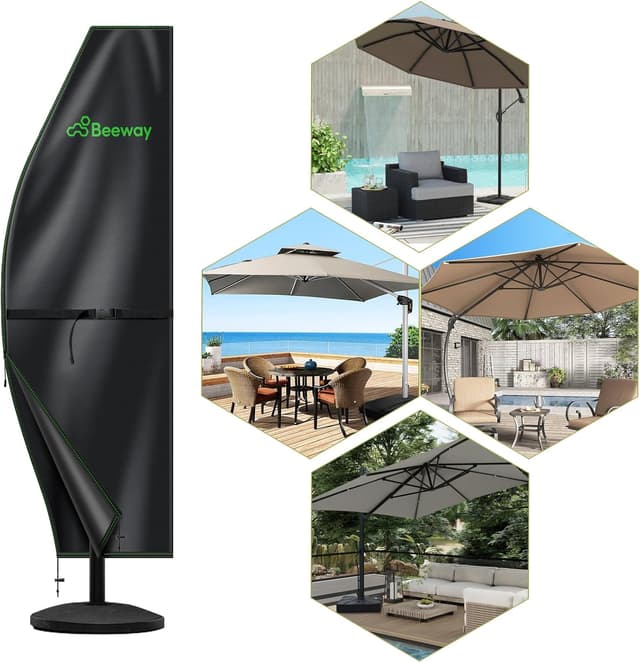 Thumbnail 5 de BEEWAY Parasol Cover 280cm Waterproof