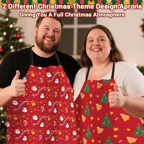 Thumbnail 1 de FunChaos 2 pièces tabliers de Noël grande taille