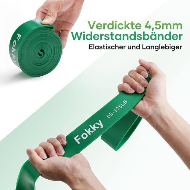 Detalle 2 de Fokky Fitnessbänder 5 Stufen Widerstandsbänder 🏋