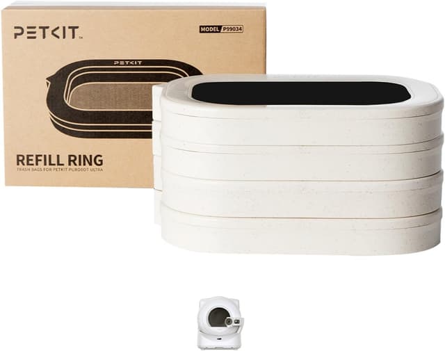 Detalle de PETKIT Katzenstreu-Beutel für PUROBOT Ultra – 4 Rollen Nachfüllbeutel