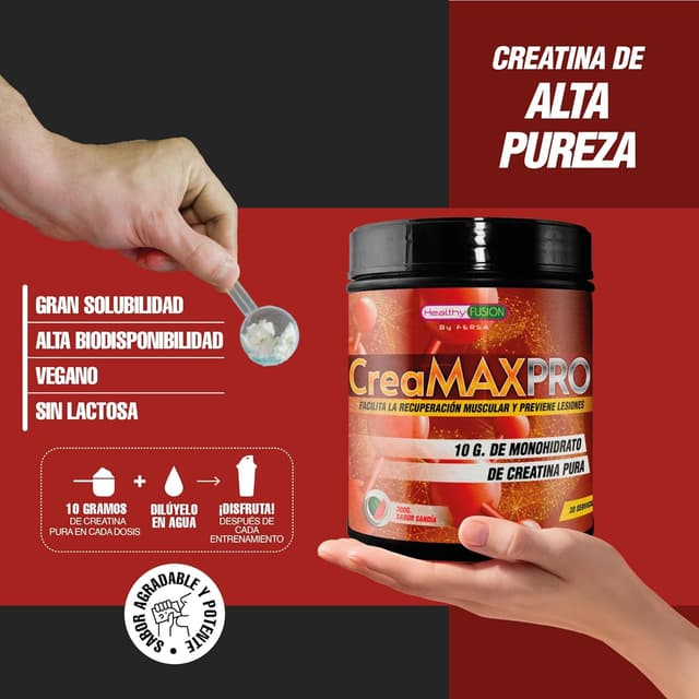 Thumbnail 6 de Healthy Fusion Creatina Monohidrato 10,000mg 💪 Sandía 300g