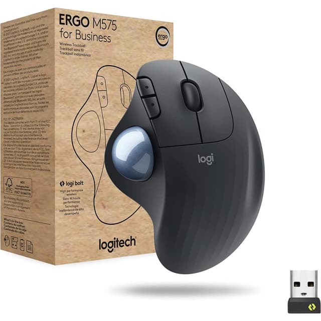 Detalle 2 de Logitech ERGO M575 para empresa ratón inalámbrico con trackball grafito (2000 DPI)