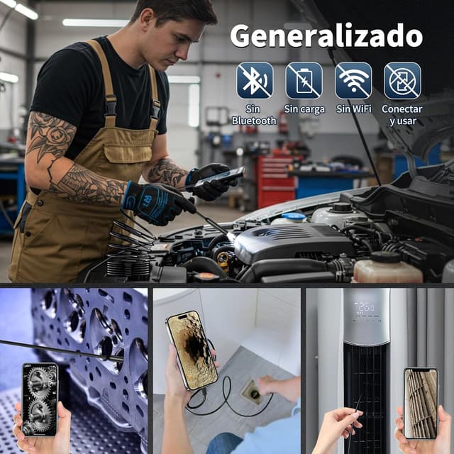 Thumbnail 5 de Ruycllo Endoscopio 8mm per smartphone, cavo 5m