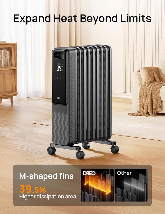 Thumbnail 5 de Dreo Smart 9 Fins Oil Filled Radiator 2000W