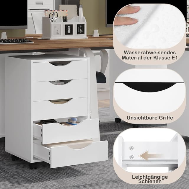 Detalle 2 de WOLTU Rollcontainer mit 5 Schubladen