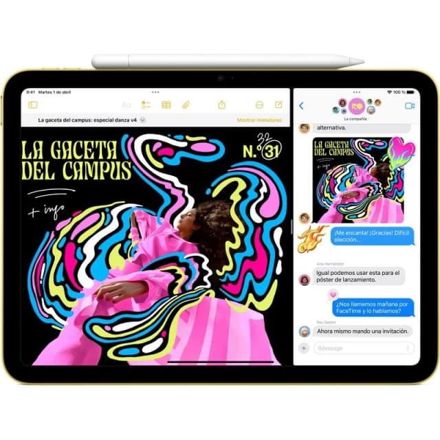 Detalle de Apple iPad 2025 11" WiFi + Celular 128GB en azul con chip A16