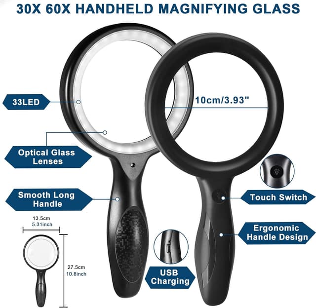 Thumbnail 3 de Afaneep Leselupe 30x 60x für Senioren 🔍