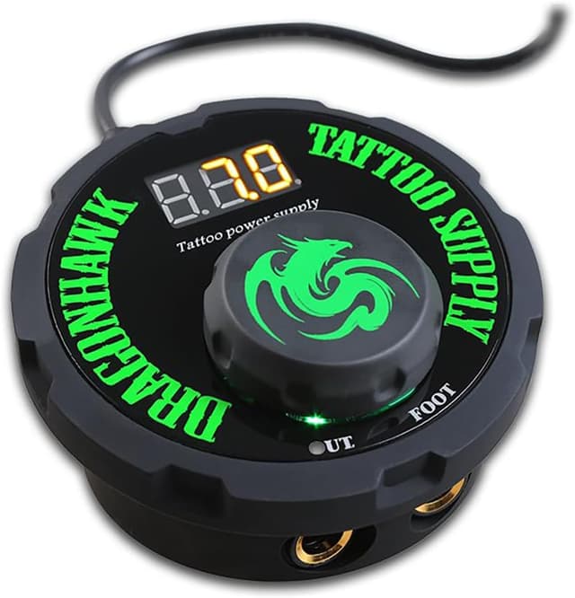 Detalle de Dragonhawk Airfoil : alimentation de machine à tatouer avec écran OLED et réglage facile