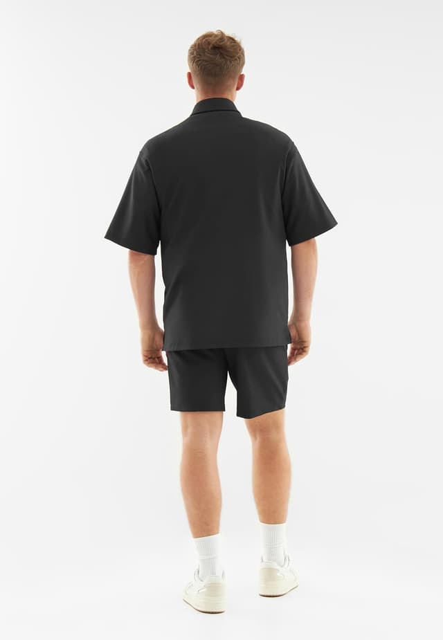 Detalle de Johnny Urban Mason – chemise oversize manches courtes homme en nylon/élasthanne