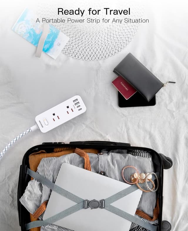Thumbnail 6 de BESHON Power Strip 5ft 6 Outlets 🔌