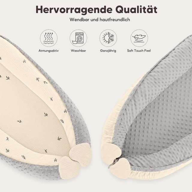 Detalle 1 de Bearmoss Babynestchen 90x55 cm für Babybett