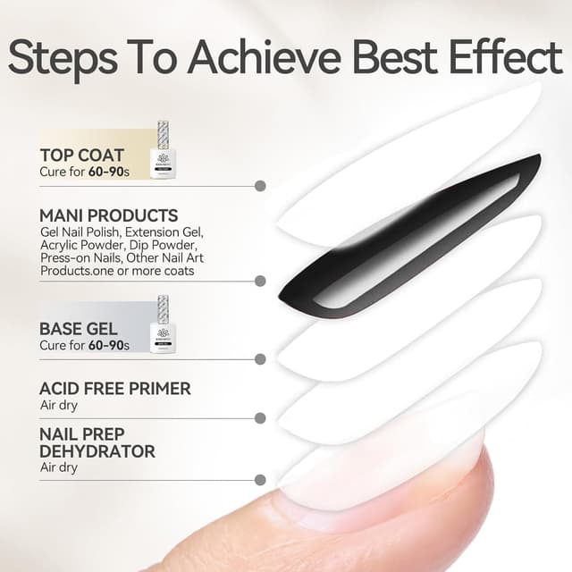 Thumbnail 6 de Born Pretty Base y Top Coat Semipermanente 2x15ML ✨