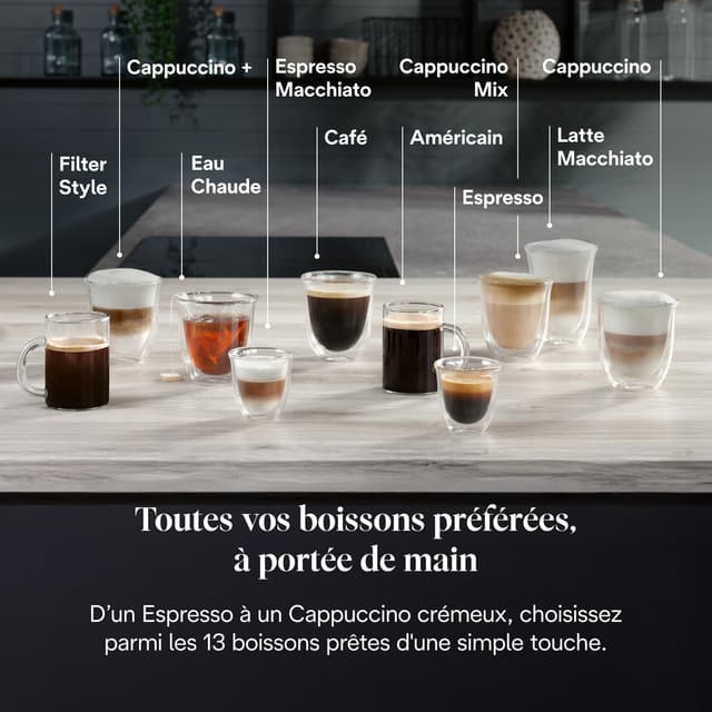 Detalle de De’Longhi Magnifica Evo Next Perfetto (ECAM312.80.SB) – Machine à café automatique avec lattecrema et écran tactile couleur