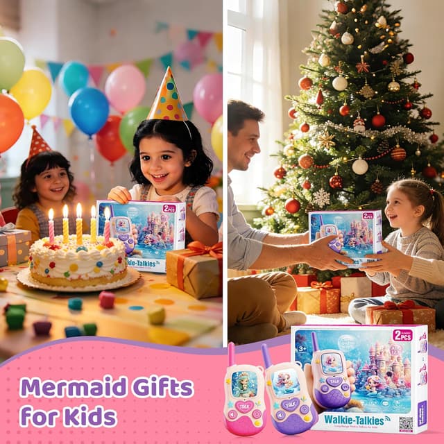 Thumbnail 6 de DQMOON 2PCS Mermaid Walkie Talkies for Kids (non-rechargeable, single-channel)