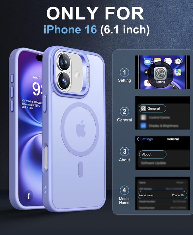 Thumbnail 1 de Beeasy Funda iPhone 16 Antigolpes y Soporte Magnético 🛡