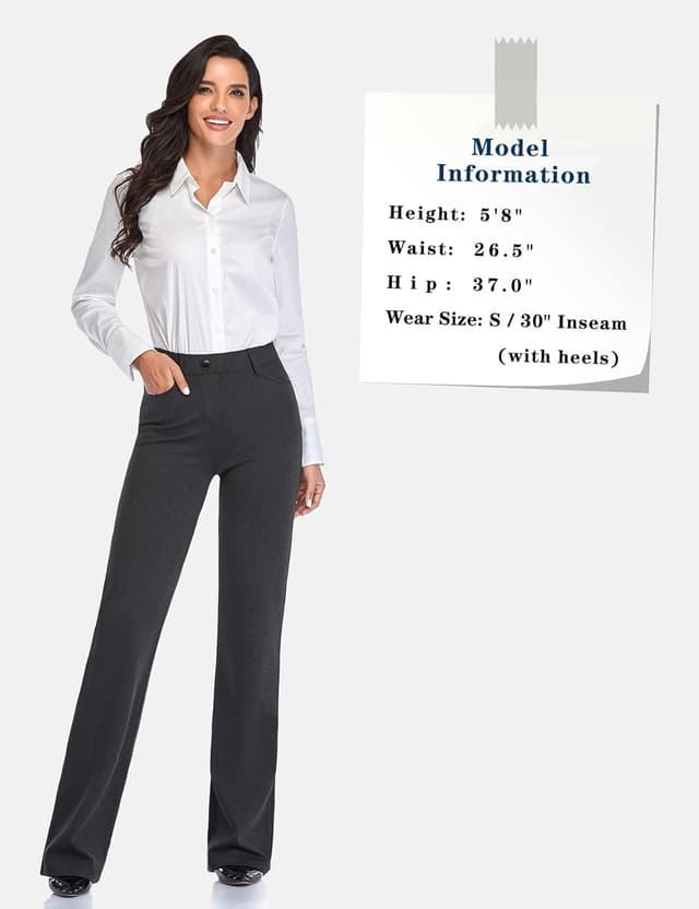 Thumbnail 5 de Tapata Stretchy Bootcut Dress Pants with Pockets (Tall, Petite, Regular)