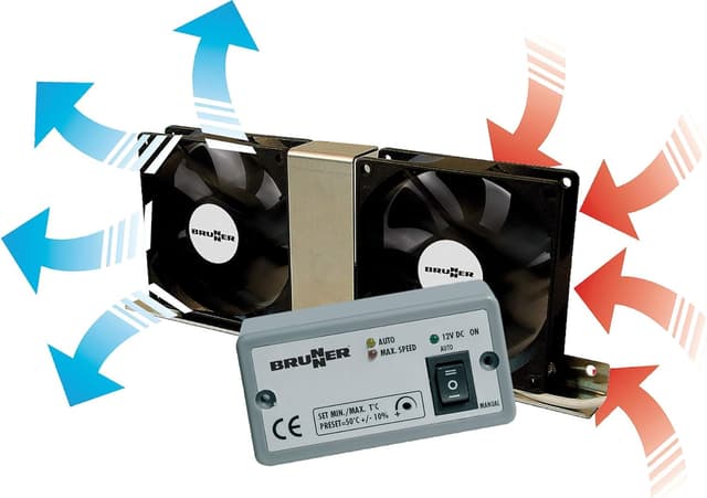 Detalle 1 de Brunner Kühlschrank-Lüfterset Vento Electric para Camping 🌬