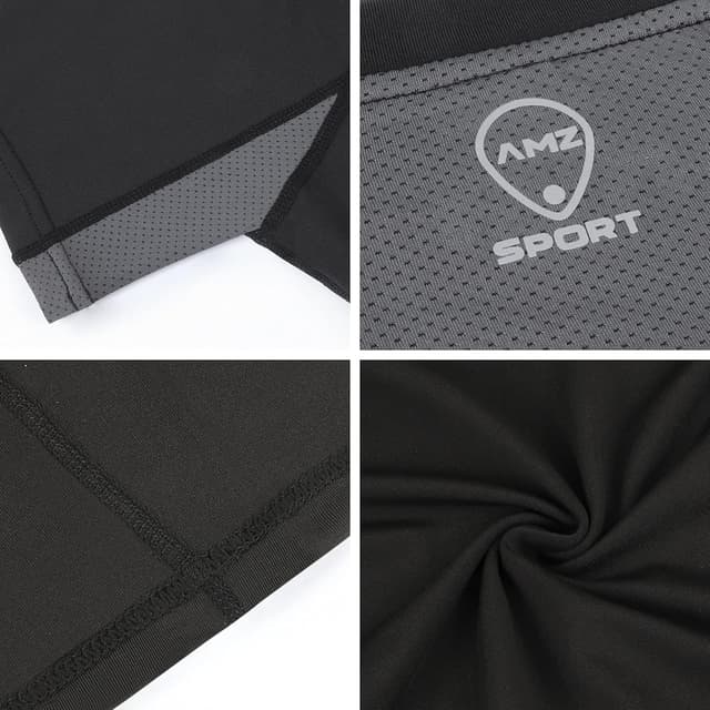 Detalle 2 de AMZSPORT Haut de compression homme à manches courtes (couche de base) pour sport