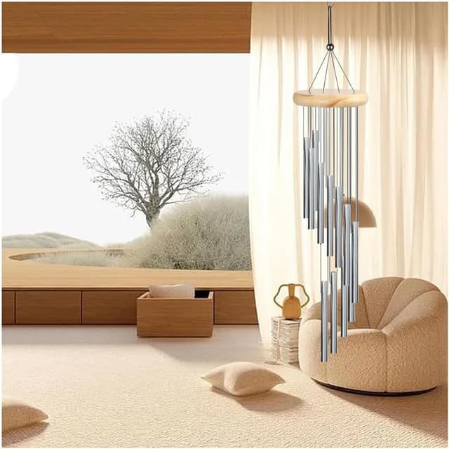 Detalle 2 de Wind Chime with 12 aluminium tubes, 55cm