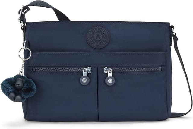 Detalle de Kipling New Angie Bandolera Pequeña 👜 Azul Bleu 2