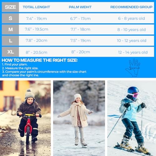 Thumbnail 5 de WFX Winter Kids Sports Gloves touchscreen 6–14 years